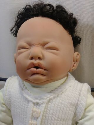 Kymberli H Durden 19 " Realistic 05 Sleeping Baby Doll Life Like Brown Black Hair