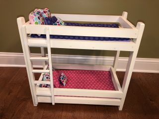 Wooden American Girl Doll Bunk Bed With Ladder