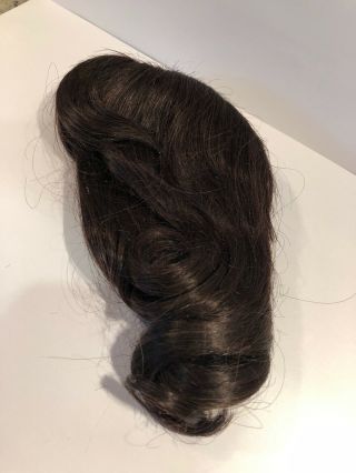 Vintage 100 Human Hair Doll Wig Brown Brunette Size 10 Curls in Set 2