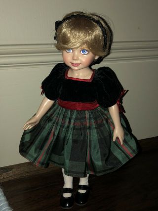 The Franklin Little Lady Diana Princess Diana Vinyl Doll Plaid/velvet Dress