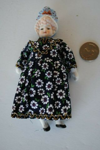 Vintage Shackman Dollhouse Dolls With China Bisque Head