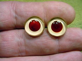 A Pair Vintage Solid Doll Glass Eyes Size 14 Mm Doll Or Taxidermy Age 1910 3377