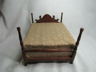 Dollhouse Miniatures,  Bedframe W Skirt And Mattress,  1/12th Scale