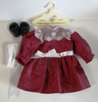Pleasant Company American Girl Samantha Retired Cranberry Dress Set
