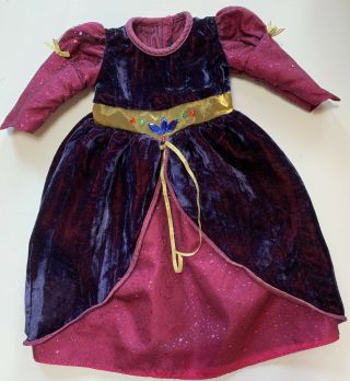 American Girl Doll Pleasant Company Royal Medieval Dress Guc Purple Velvet
