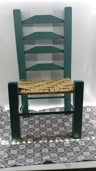 Wooden Doll Or Bear Ladder Back Style Chair