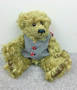 Handmade Golden Mohair Teddy Bear By Mary Law - Character Bears - 1999