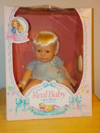 1984 Real Baby Born 17 " Wide Eyed Doll Designed By Judith Turner