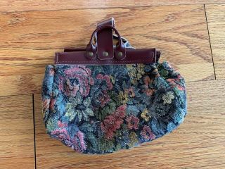 American Girl Doll Kirsten Carpet Bag Travel Accessory Floral Pattern