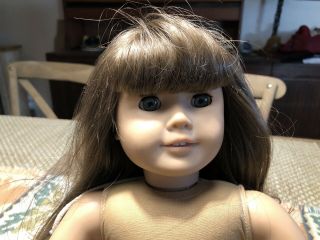 Pleasant Company American Girl Doll Brown Hair Blue Eyes 18” Doll