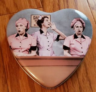 I Love Lucy Job Switching Heart Shaped Tin