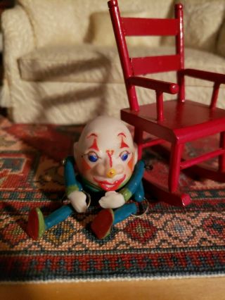 MINIATURE IGMA FELLOW SYLVIA LYONS SIGNED PORCELAIN HUMPTY DUMPTY JOINTED TOY 2