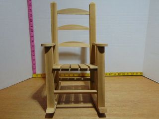 Wood Doll Rocking Chair 15 1/4 " X 11 " X 7 3/4 " Seat 7 " X 5 1/2 "