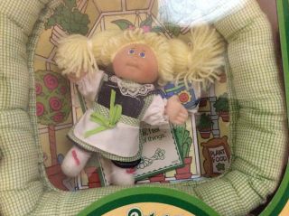 Vintage Cabbage Patch Kids Pin - Ups Doll Minni Chrissie In Garden Greenhouse,  Box