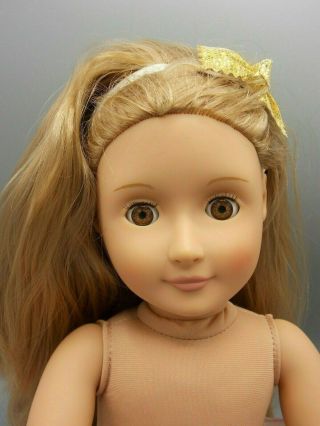 Our Generation 18” Girl Doll Blonde Hair Light Brown Eyes Battat