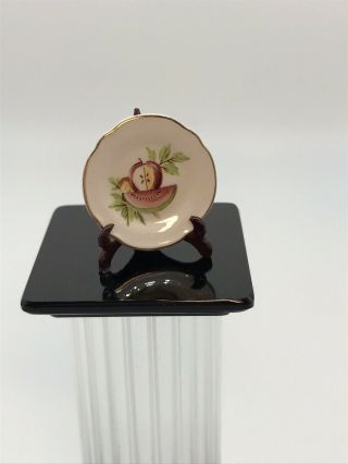 Miniature Artisan Signed Stokesay Ware Fruit Plate 2
