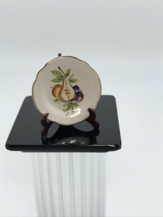 Miniature Artisan Signed Stokesay Ware Fruit Plate