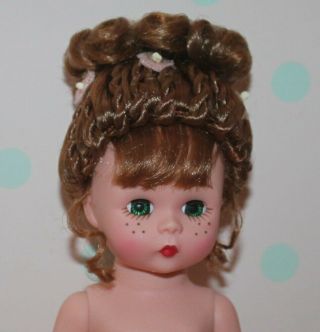 8 " Madame Alexander Ma Nude Dress Me Doll Red - Head With Fancy Hair N Green Eyes