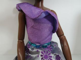 2016 My Size Barbie 28  Articulated Girl Female Doll Purple & Grey Dress 3