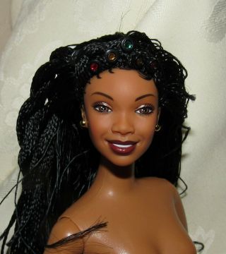 Nude Barbie Doll Aa African American Singer Celebrity Brandy For Ooak