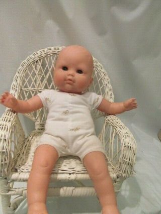 15 " Cloth And Vinyl Corolle Baby Doll,  Blue Eyes