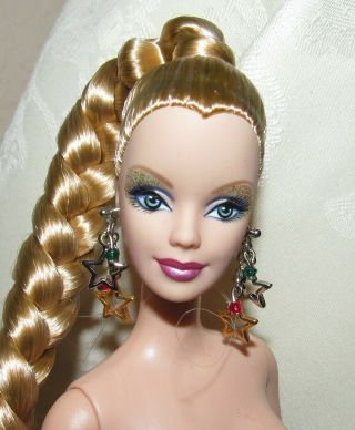 Nude Barbie Doll 2006 Bob Mackie Holiday Long Blonde Braid For Ooak