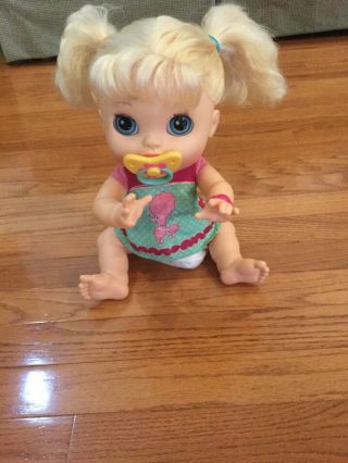 Baby Alive Real Surprises Interactive English Spanish Speaking Doll Blonde 2012