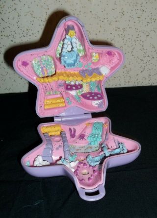 1992 Vintage Polly Pocket Fairy Fantasy Compact Only Purple Star Bluebird