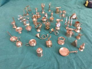 38 Solid Brass Dollhouse Miniatures