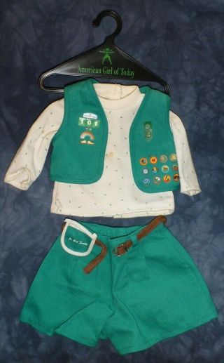1996 Pleasant Company American Girl Doll Jr.  Girl Scout Clothes Shorts Vest Htf