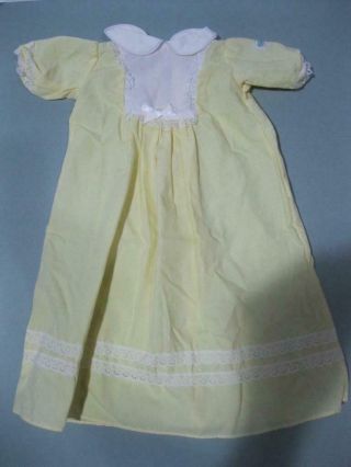Vtg Cabbage Patch Kids Doll Clothes 1980s Coleco Fd Yellow Long Gown Dress