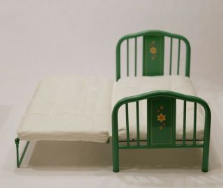 American Girl Kit Green Trundle Bed & Mattress,  Retired & Rare,  Euc