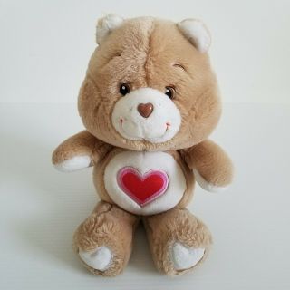 2002 Tender Heart Tenderheart Brown Carebear Care Bear Plush Teddy 13 "