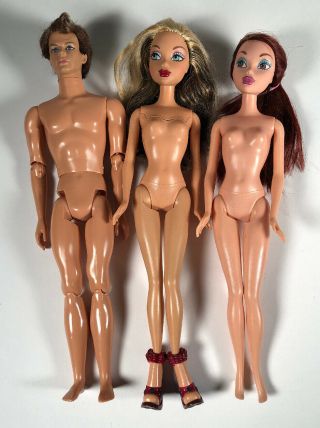 Barbie Ken Dolls Fashionista Rooted Brown Hair Jointed Articulated My Scene Ooak