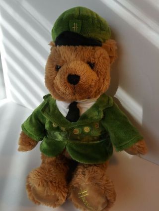 Harrods London England Green Bear 12 " Plush Beanbag Toy S/h