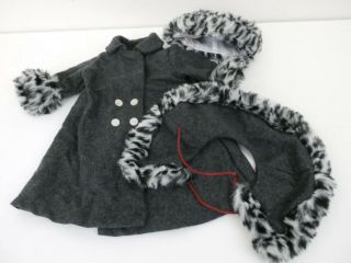 American Girl Nellie Holiday Coat Cape & Hat Wool Faux Fur Retired Classic