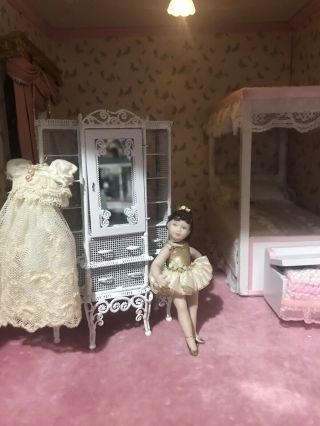 Dollhouse Miniature Artisan Doll Girl Ooak Victorian 1:12