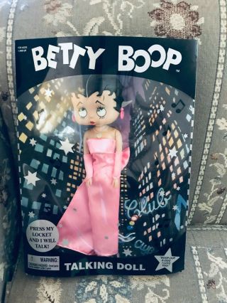 Betty Boop 12 " Poseable Talking Doll Figure 1998 Precious Kids - Pink Dress