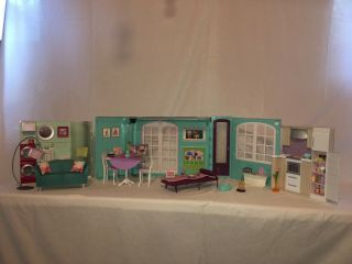 Barbie 2007 My House Fold Up Dollhouse Playset By Mattel With
