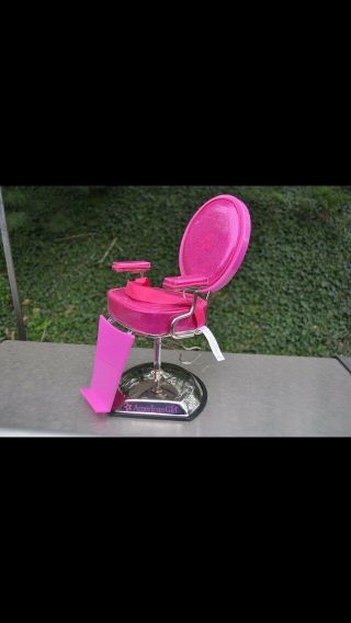 American Girl Doll Pink Hair Salon Styling Chair With Doll Stuff /clothes
