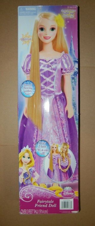 Disney Princess Tangled Rapunzel My Size Fairytale Friend Doll 38 " Tall / 3 