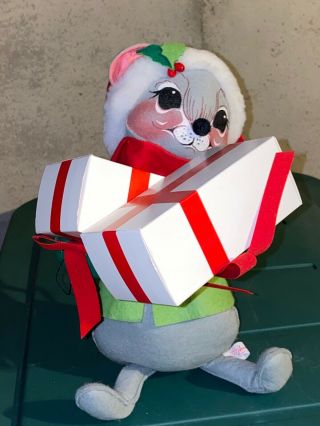 Annalee Dolls 12 " Mouse With Presents 1989 Christmas 7775 Holiday
