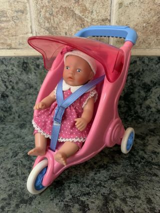 Zapf Creation Mini Baby Born Miniworld Doll With Clothing,  Stroller.  Read