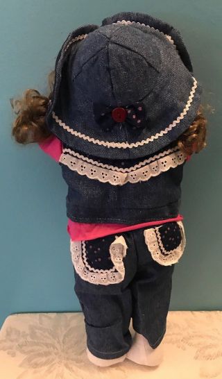 Time Out - Hide & Seek Doll - Approx.  18” Tall - Brunette Girl Standing Denim