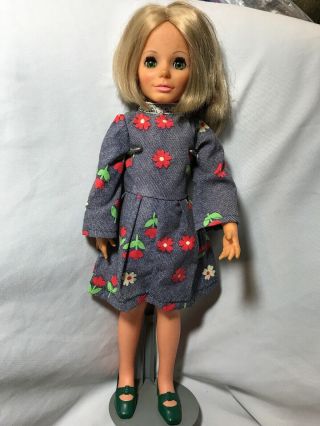 Kerry Growing Hair Doll Crissy 1970 Friend 18” Ideal Green Shoes