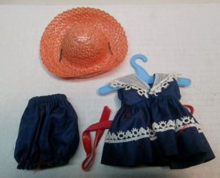 1955 Vogue Ginny Tiny Miss Fun Time Outfit 43 Missing Shoes & Socks Nr