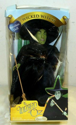 Wizard Of Oz - Wicked Witch Of The West Porcelain Doll By Brass Key Keepsake