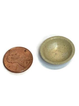 Vtg 1981 IGMA Artisan Jane Graber Miniature Stoneware Bowl - 1:12 Scale 2