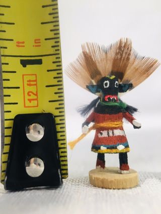 1” Miniature Hopi Kachina Doll Signed By Artist Mj Dollhouse Miniatures Ooak 1