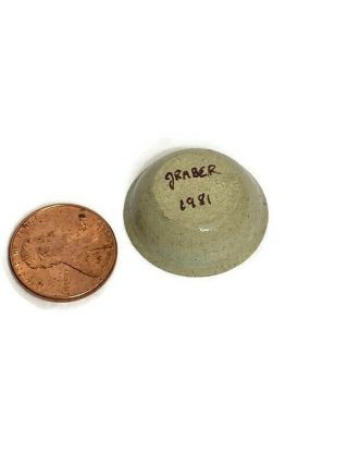 Vtg 1981 IGMA Artisan Jane Graber Miniature Stoneware Bowl 1:12 Scale 3